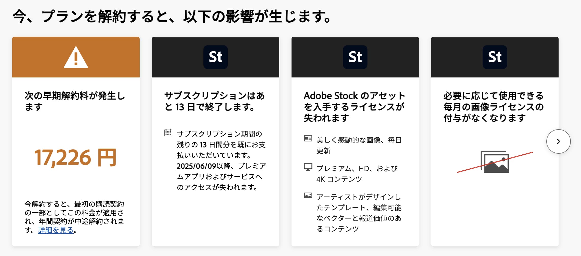 Adobe Stockを早期解約料なしで解約する方法・手順